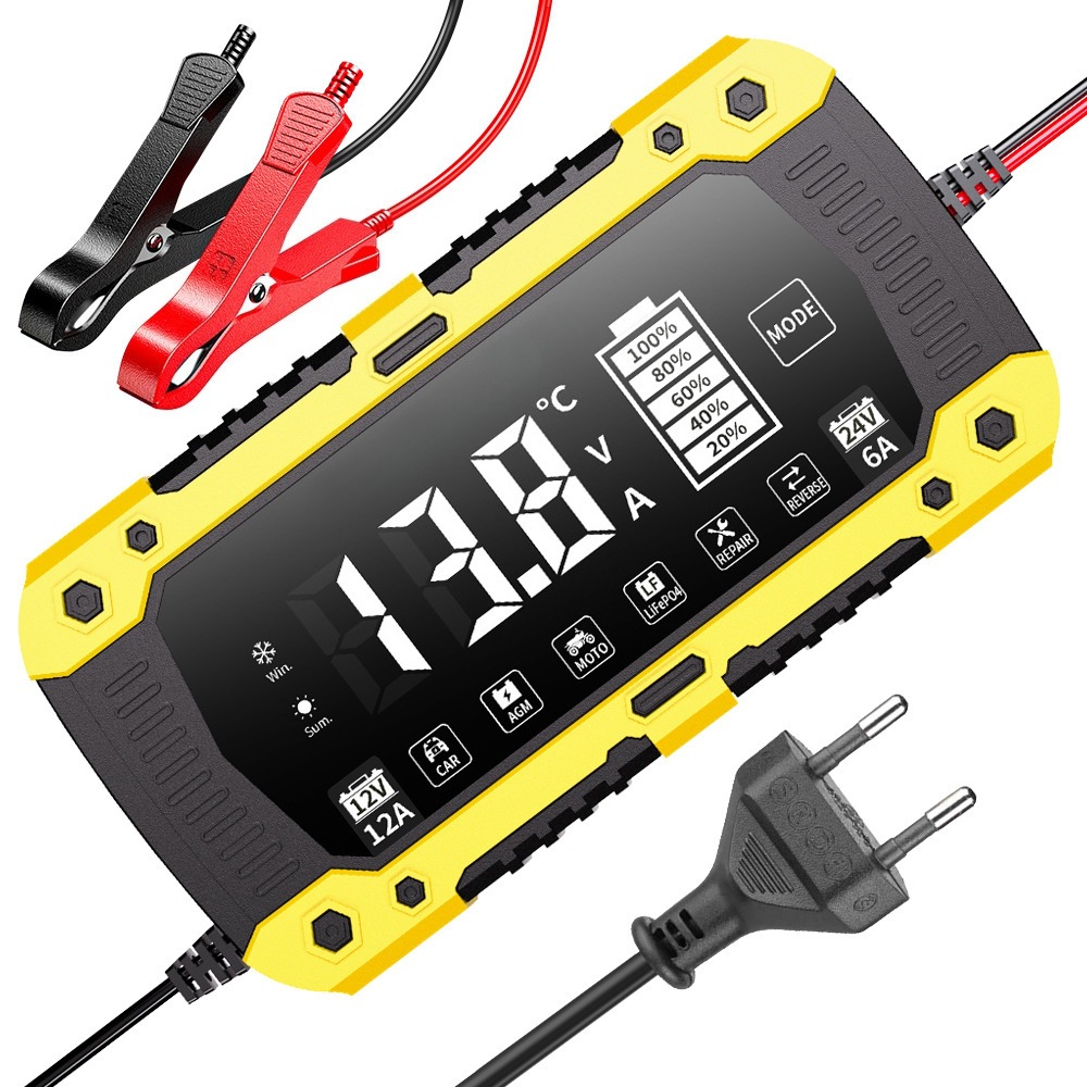 LiFePO4 Інтелектуальний зарядний пристрій для акумулятора 12V/24V - 12A/6AП